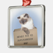 ボックス内のネコ メタルオーナメント (左)