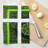 ボックス内の四角形 キッチンタオル (四つ折り)