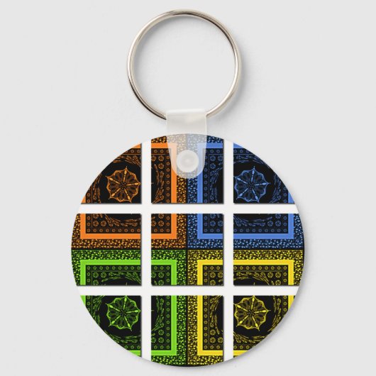 ボックス内の四角形 キーホルダー (正面)