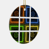 ボックス内の四角形 セラミックオーナメント (右)