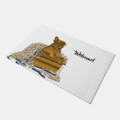 ボックス内の子犬 ドアマット (アングル)