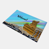 ボックス内の子犬 ドアマット (アングル)