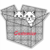 ボックス内の子猫Thunder_Cove シール (正面)