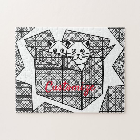 ボックス内の子猫Thunder_Cove ジグソーパズル (横)