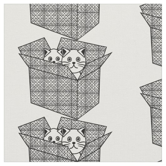 ボックス内の子猫Thunder_Cove ファブリック (クローズアップ)