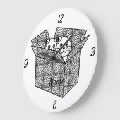 ボックス内の子猫Thunder_Cove ラージ壁時計 (傾斜)