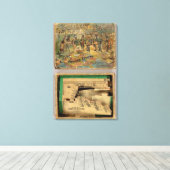 ボックス分割されたマップ、統一された州 キャンバスプリント (インサイチュ (ウッドフロア))