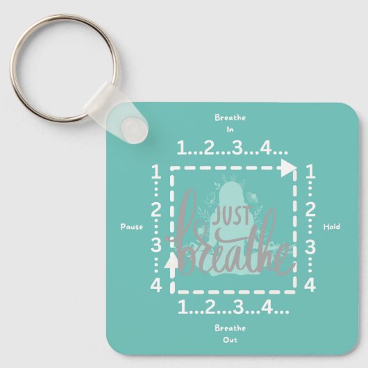 ボックス呼吸リマインダーキーチェーン キーホルダー (正面)