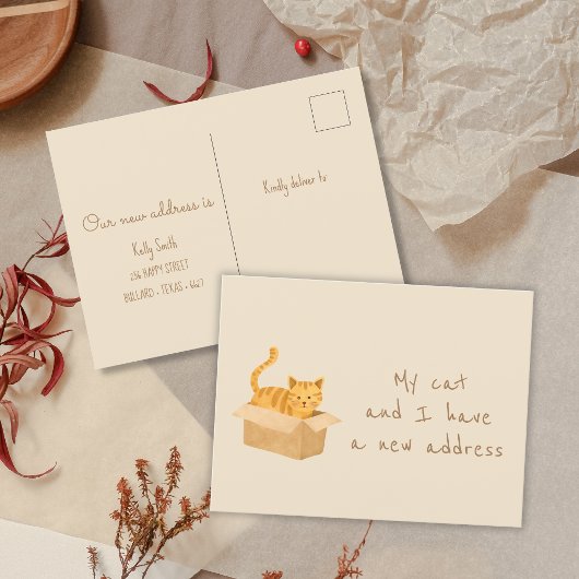 ボックス型および境界型ネコ |ホーム移動 ポストカード