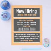 ボックス文字、ジョブ空き広告者採用 チラシ (シングル)