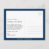 ボックス版カレンダー日付ポストカードの保存(ネイビーブルー) 案内ポストカード (裏面)