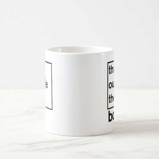 ボックス考えクリエイティブコーヒーカップの外 コーヒーマグカップ (中央)