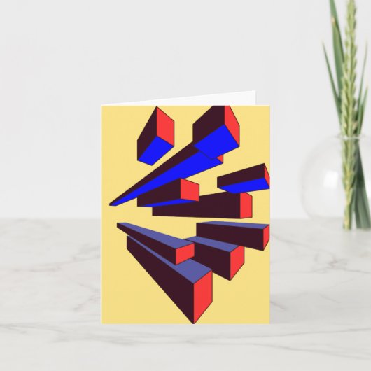 ボックス飛んでいるノートカード カード (正面)