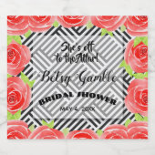 ボックス ストライプ & ローズ ダービー スパークリング ワインボトルラベル スパークリングワインラベル (シングルラベル)