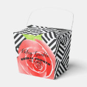 ボックス ストライプ 水彩 ローズ ダービー テイクアウト (正面サイド)