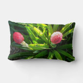 ボックタワーガーデンピンク熱帯花 – Bromeliad ランバークッション (裏面)
