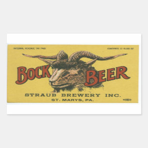 ボックビールビールラベル 長方形シール