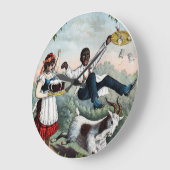 ボックビール、標準的なビール広告ポスター1889年 ラージ壁時計 (傾斜)