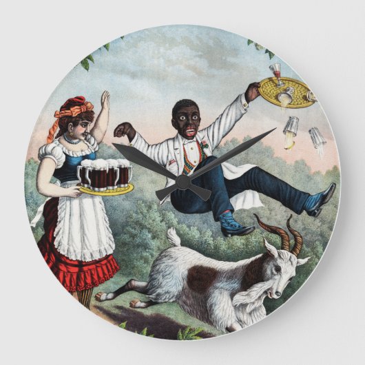 ボックビール、標準的なビール広告ポスター1889年 ラージ壁時計 (正面)