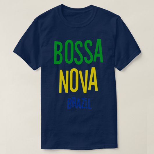 ボッサノバブラジルヴィンテージジャズ音楽 Tシャツ (デザイン正面)