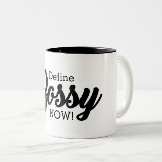 ボッシおもしろいーを定義! ツートーンマグカップ (正面右)