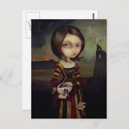 「ボッシュ・エッグのお嬢さん」はがき ポストカード (正面/裏面)