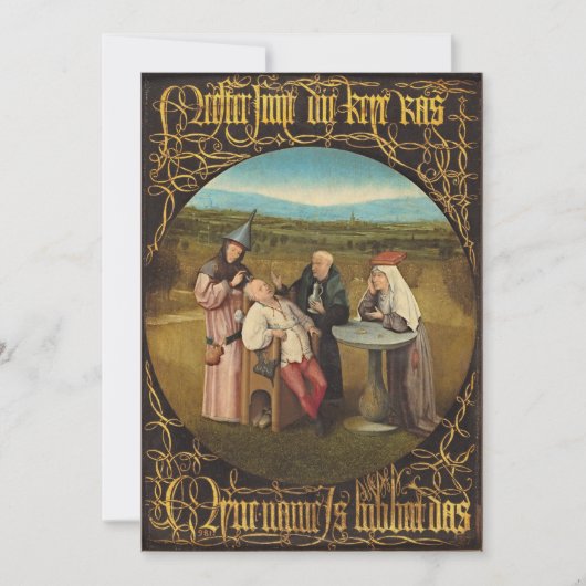 ボッシュ・ヒエロニムス – マドネスの石を抽出 サンキューカード (正面)