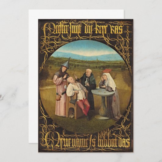 ボッシュ・ヒエロニムス – マドネスの石を抽出 サンキューカード (正面/裏面)