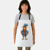 ボッシーおもしろいな漫画の雄鶏 エプロン (インサイチュ)