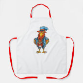 ボッシーおもしろいな漫画の雄鶏 エプロン (正面)