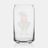 ボッシーおもしろいな漫画の雄鶏 ガラス缶 (裏面)