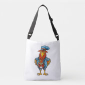 ボッシーおもしろいな漫画の雄鶏 クロスボディバッグ (正面)