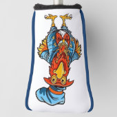 ボッシーおもしろいな漫画の雄鶏 ゴルフヘッドカバー (回転90)