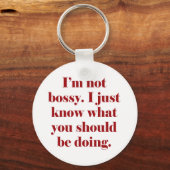 ボッシーじゃない キーホルダー (正面)