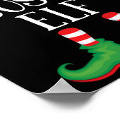 ボッシー小妖精や小人マッチンググループクリスマスおもしろいファミリークリスチム ポスター (角)