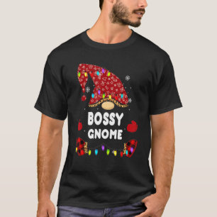 ボッシー格言バッファロープレイドマッチングファミリークリスマ Tシャツ