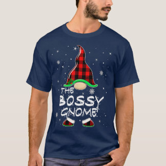 ボッシー格言バッファロープレイドマッチングファミリークリスマ Tシャツ