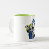 ボッシー…猫の多くの気分を探る ツートーンマグカップ (正面左)