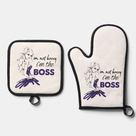 ボッシー 鍋つかみ&鍋敷きセット (正面)