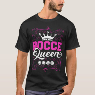 ボッチェの女王 女性用芝生ボウリング ボッチボールゲーム Tシャツ