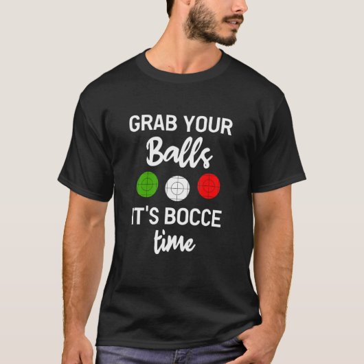 ボッチェタイムのボールを掴む Tシャツ (正面)