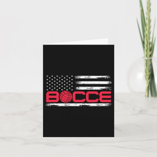 ボッチェバイルアメリカン米国国旗Bocci選手7月4日 カード (正面)
