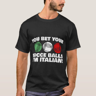 ボッチェボールを賭けろイタリアン Tシャツ