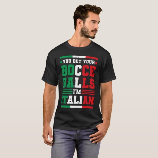 ボッチェボールを賭けろ私はイタリイタリアンア・ボッチャ Tシャツ (正面フル)