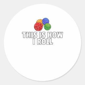 ボッチェボールイタリアンギフトボーリングボッチPyer Tシャツ ラウンドシール