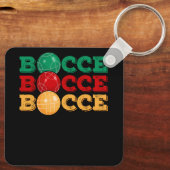 ボッチェボールゲーム愛好家の芝生ボーリングブーレボック キーホルダー (裏面)
