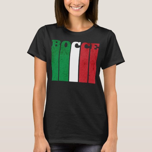 ボッチェボール選手イタリア国旗ボッチェ Tシャツ (正面)