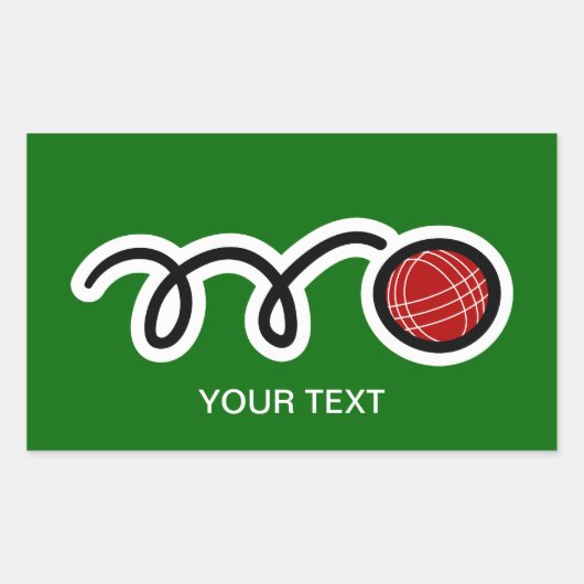 ボッチェボール 長方形シール (正面)