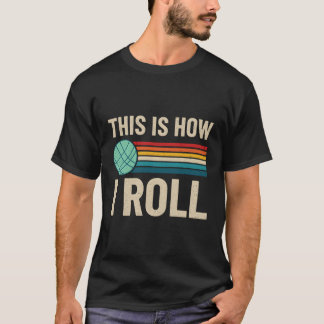 ボッチェボ転がボッチ選手の芝生ボーリングボー Tシャツ
