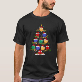 ボッチェラバークリスマス照明サンタボッチェクリスマストト Tシャツ